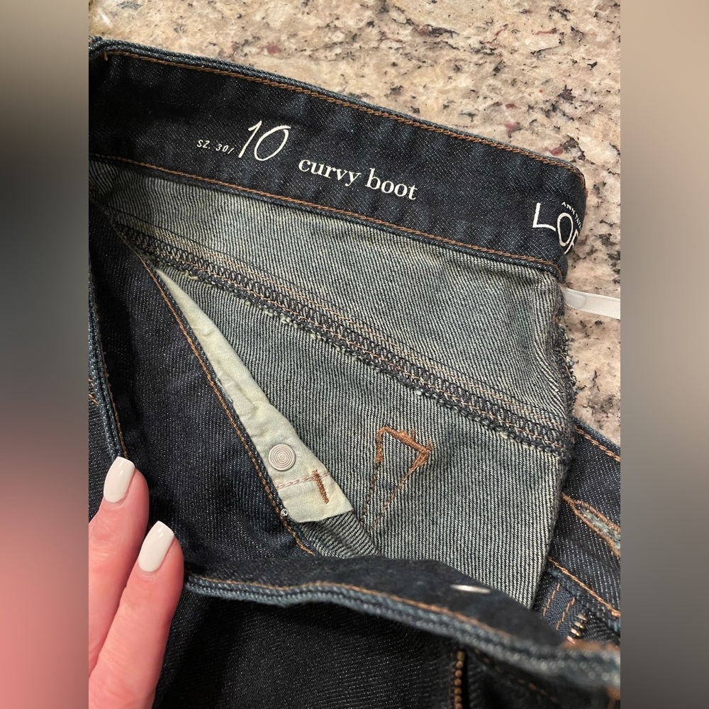LOFT Dark Wash Curvy Boot Jeans